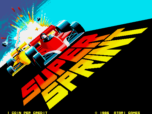 Super Sprint (rev 4) Title Screen